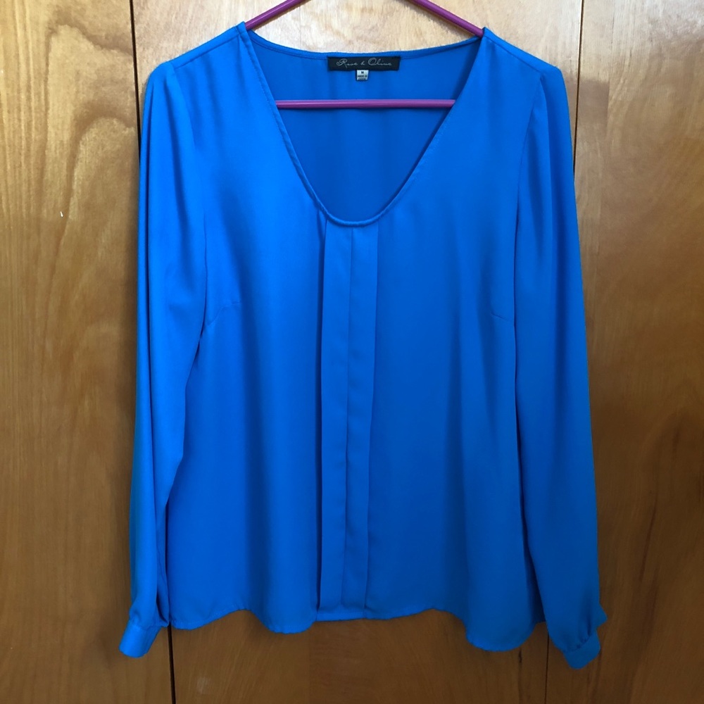 Royal blue blouse